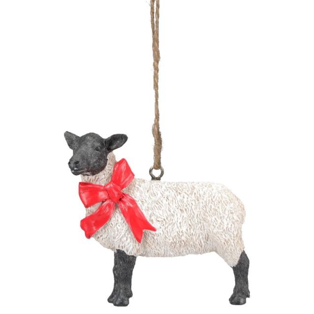 ORNAMENT - SHEEP WITH BOW