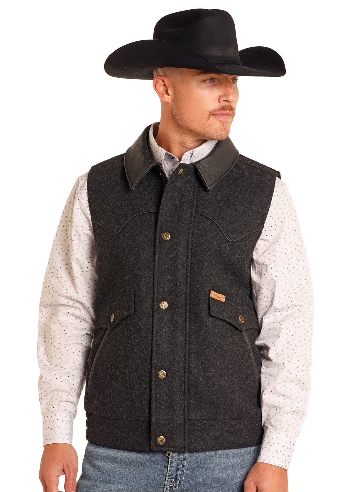 HEATHER HOLBROOK WOOL VEST - BLACK