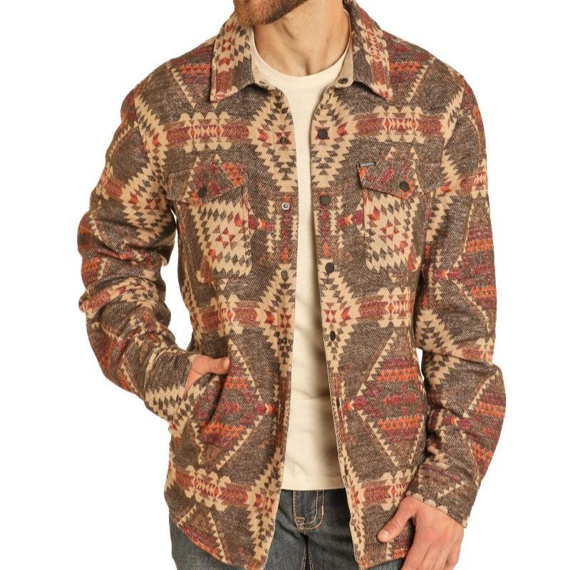 ROCK & ROLL MENS AZTEC SHIRT JACKET