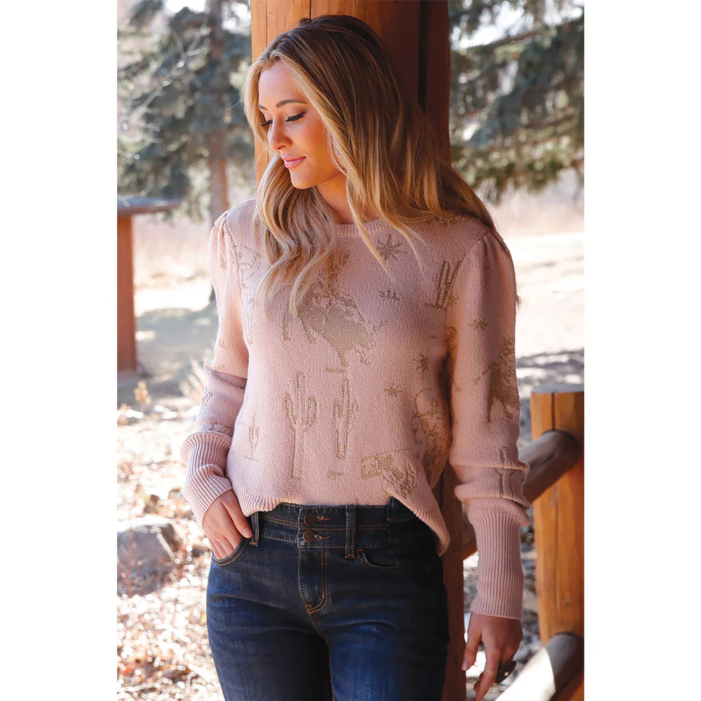 CRUEL DENIM WOMENS WESTERN STYLE SWEATER