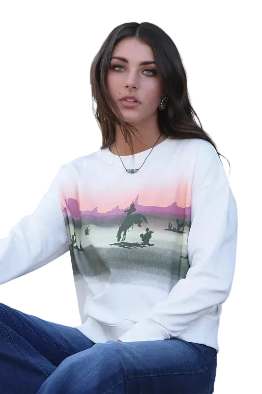 CRUEL DENIM WOMENS L/S PAINTED DESERT