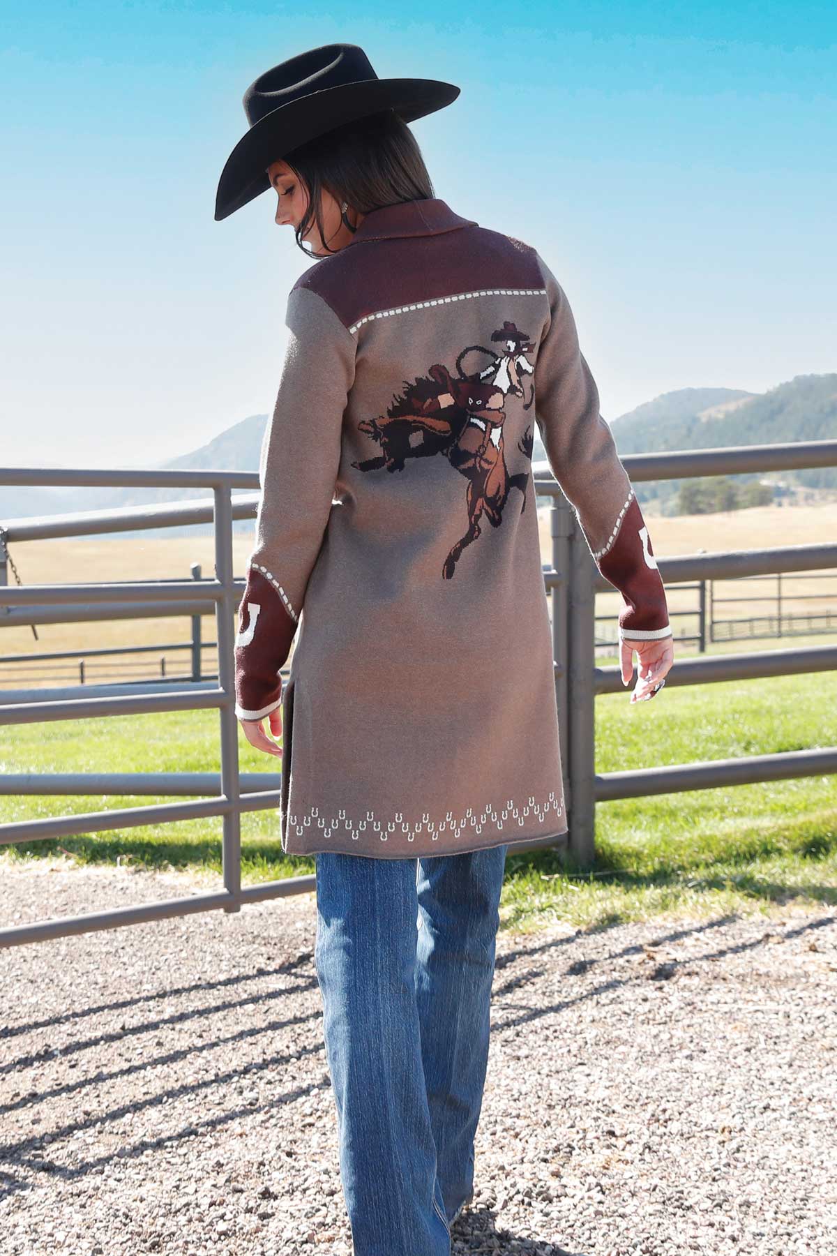 CRUEL DENIM WOMENS WESTERN STYLE DUSTER SWEATER