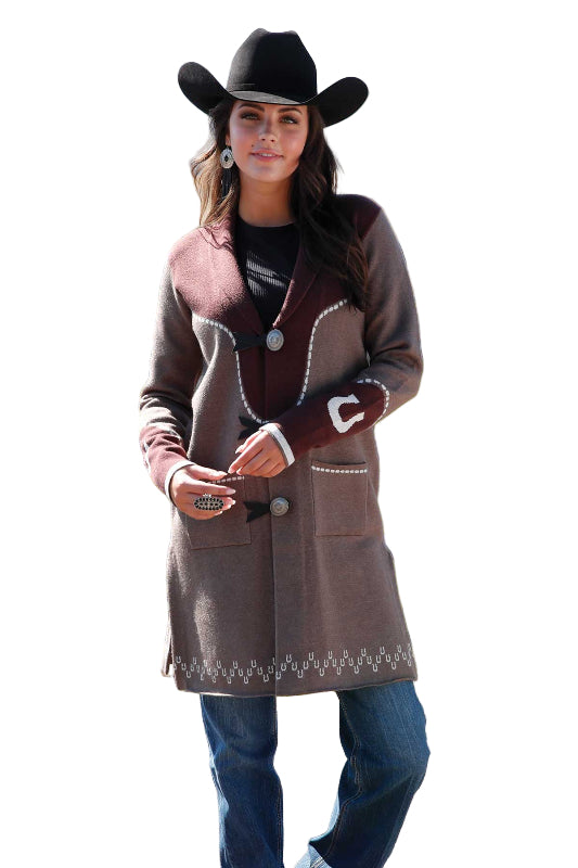 CRUEL DENIM WOMENS WESTERN STYLE DUSTER SWEATER