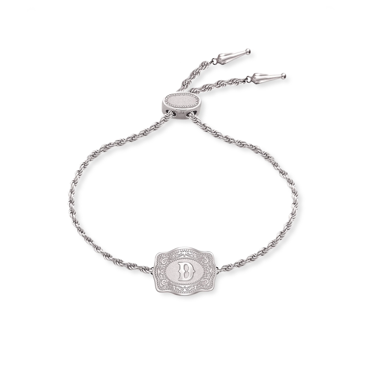 SPURWEST INITIAL ULTRA MINI BRACELET - SILVER
