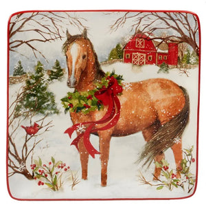 CHRISTMAS ON THE FARM DESSERT PLATE