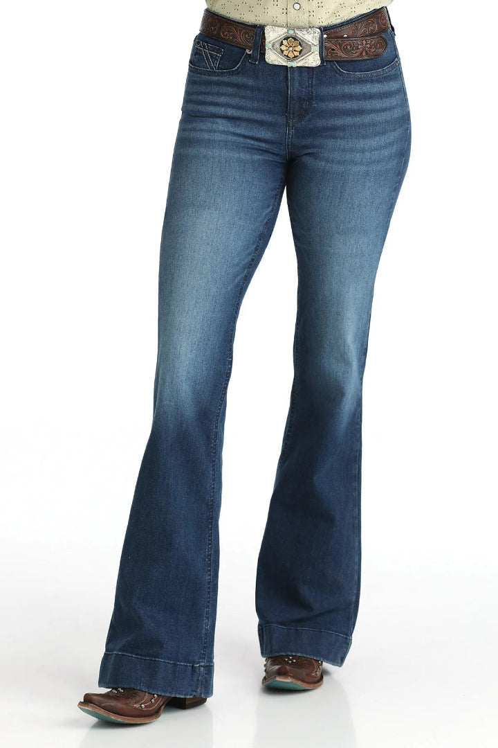 CRUEL - MED STONEWASH MILA TROUSER