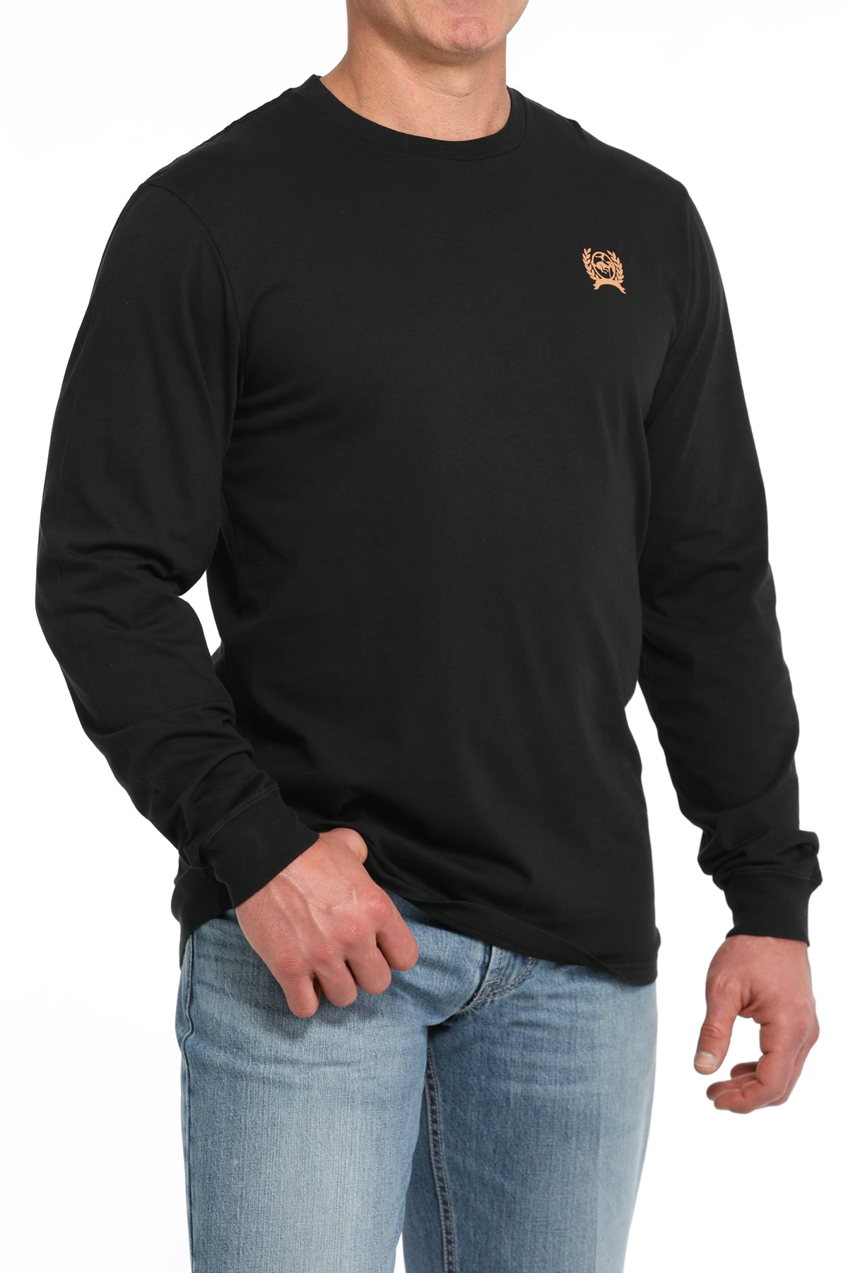 MEN'S CINCH BLACK L/S TEE - SHOOTING FROM THE HIP