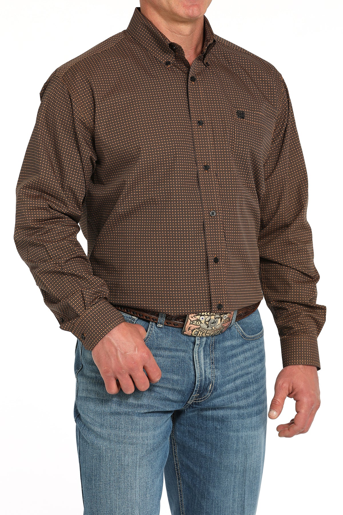 CINCH MEN'S L/S / BROWN