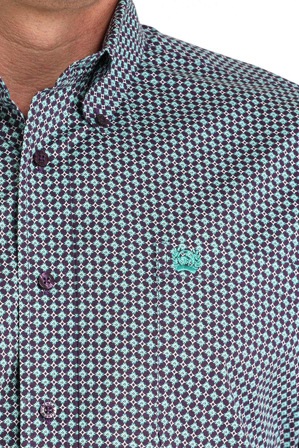 CINCH MEN'S L/S PRINT PURPLE