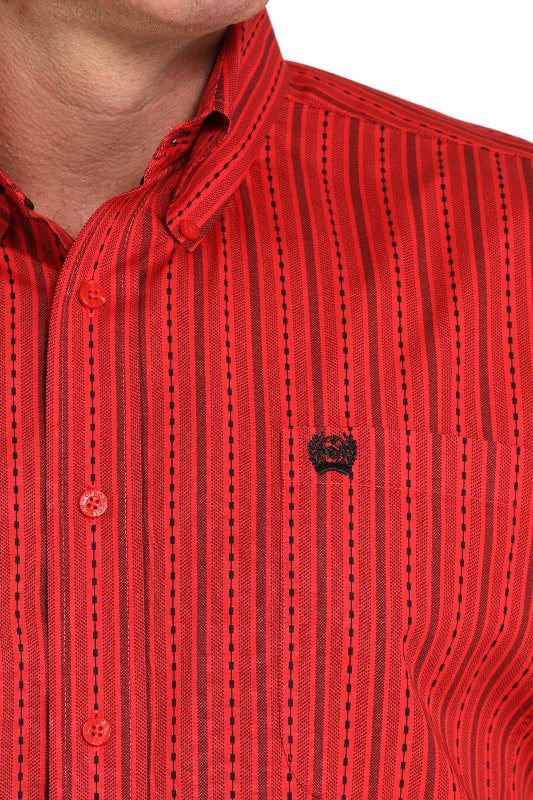 CINCH MEN'S L/S PRINT RED