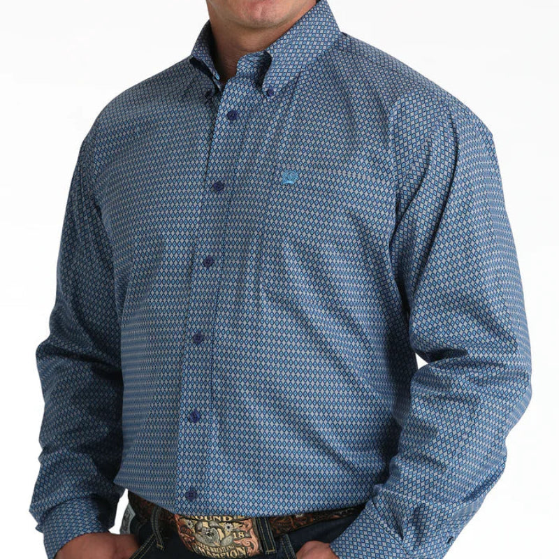 CINCH MEN'S L/S BLUE PRINT