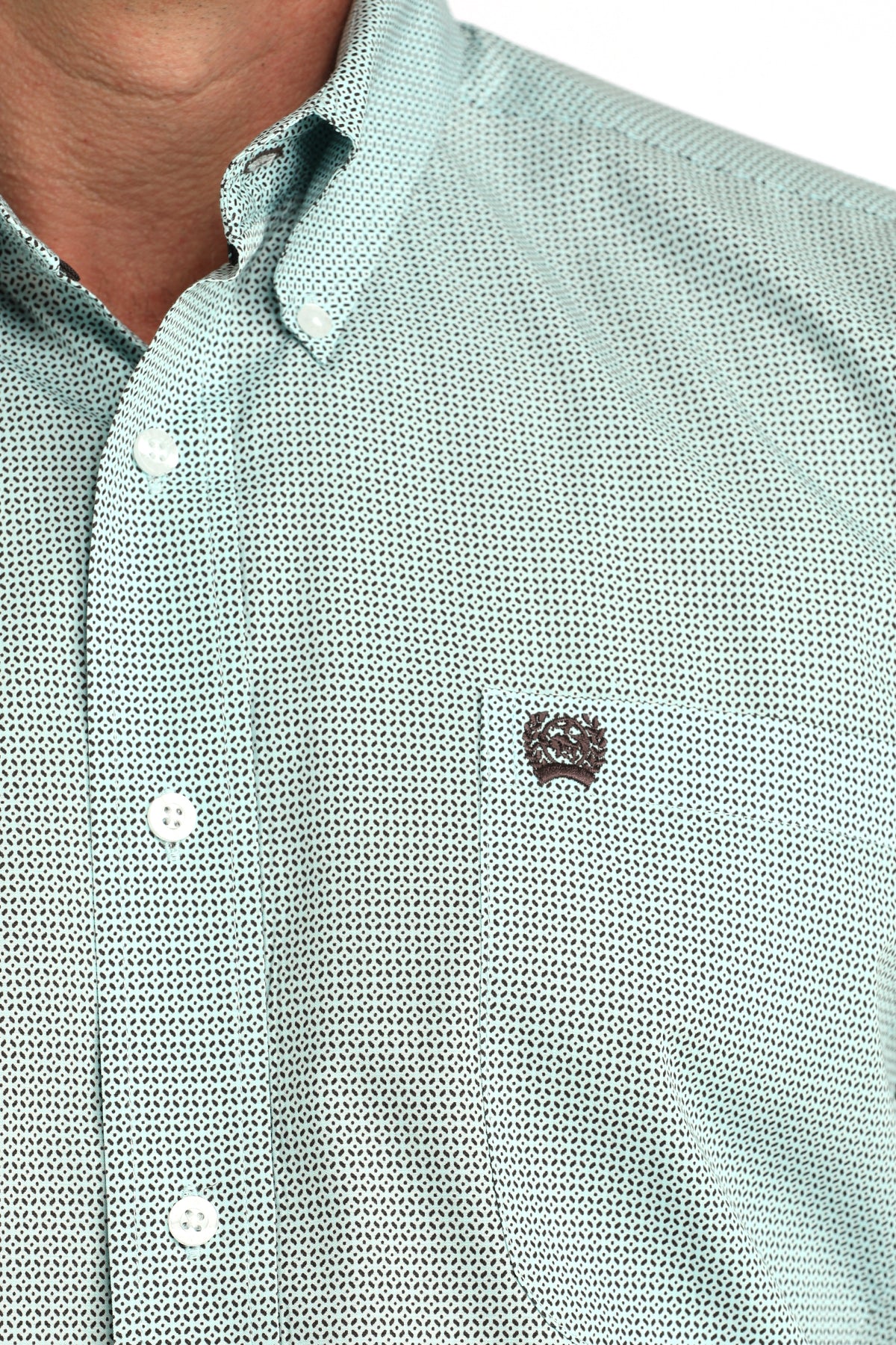 CINCH MEN'S L/S PRINT TEAL