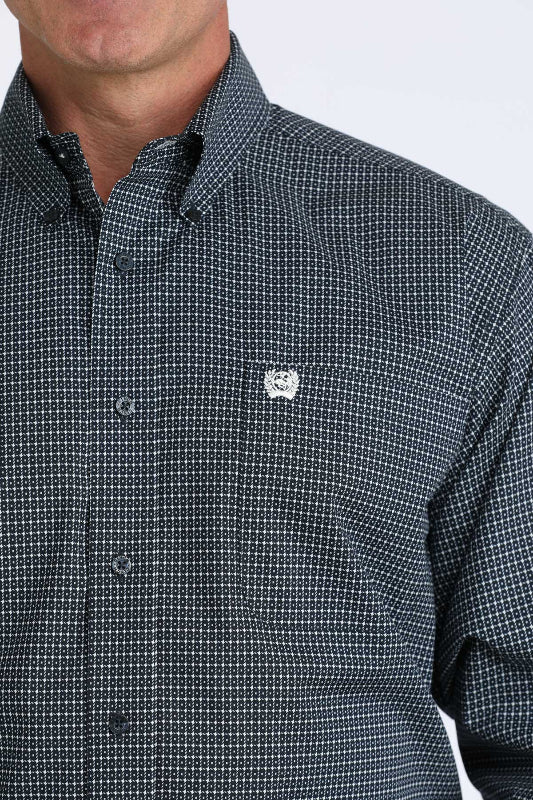 CINCH MEN'S L/S PRINT NAVY