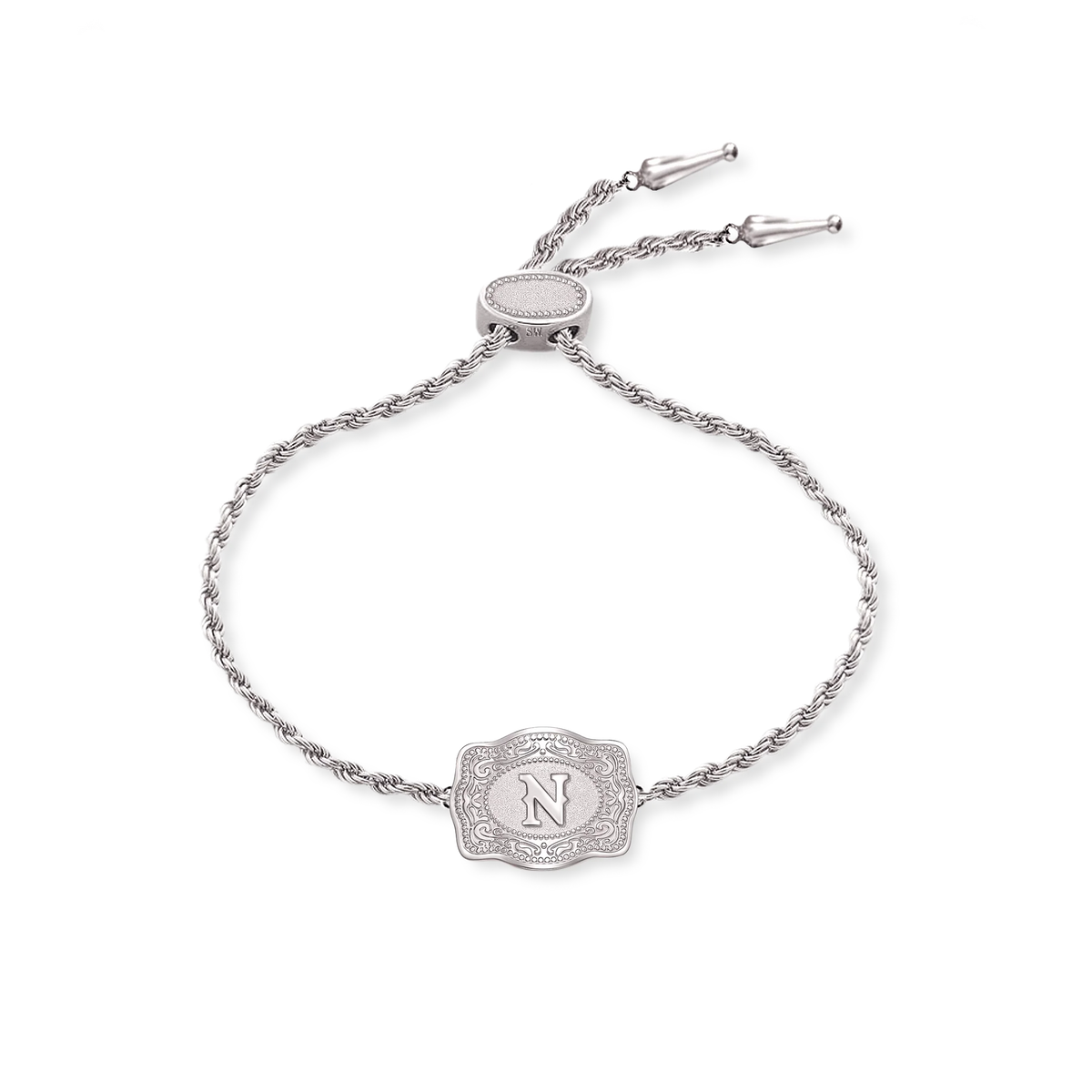 SPURWEST INITIAL ULTRA MINI BRACELET - SILVER