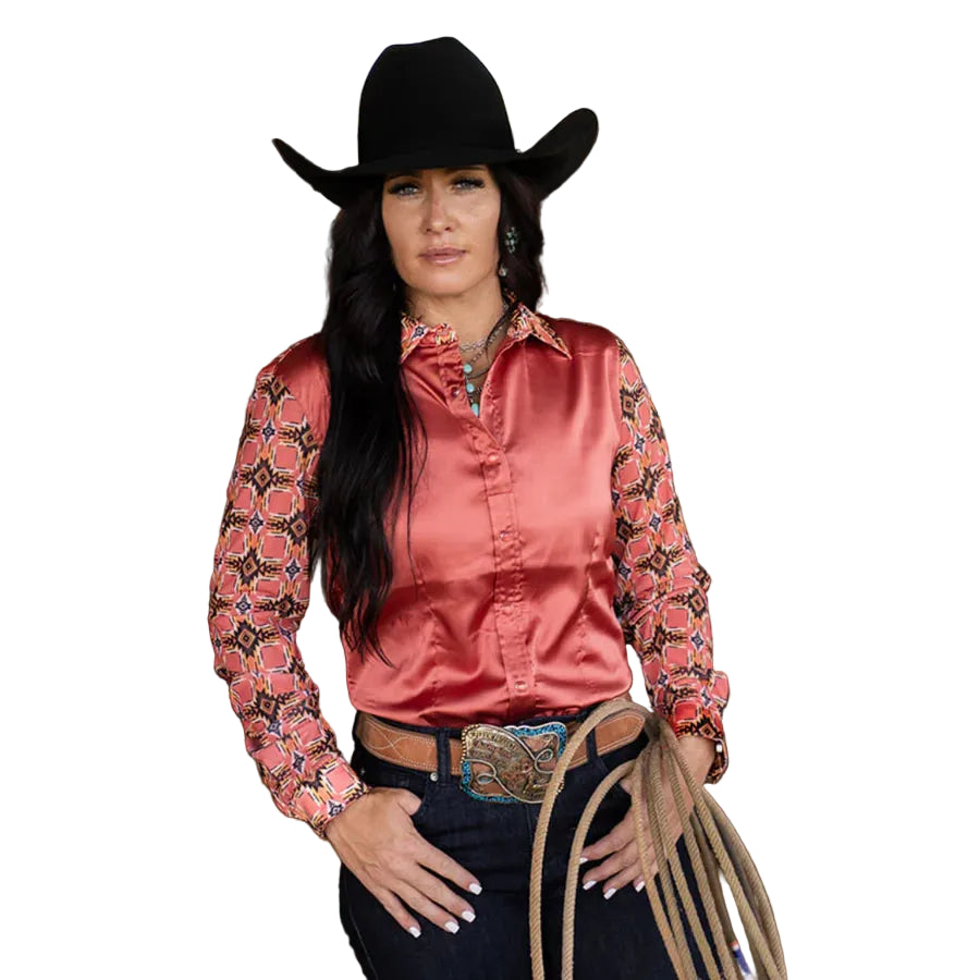 PECOS PEACH SATIN MESH SLEEVES PERFORMANCE