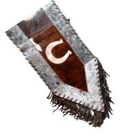 Hair On  Leather  Table Runner with inlay (S)