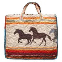 WESTERN STRIPE QUILTLET -QUEEN