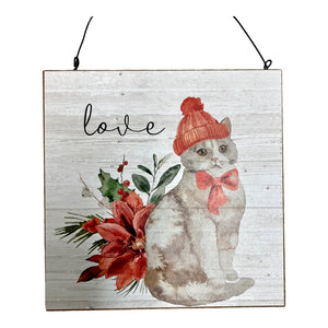 CHRISTMAS  CAT LOVE ORNAMENT
