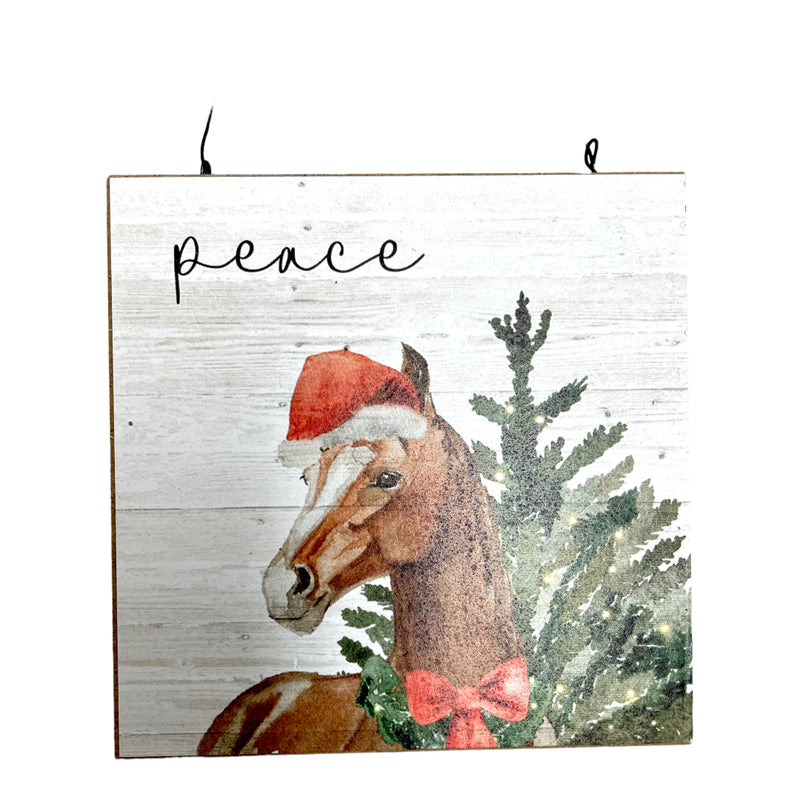 CHRISTMAS  HORSE PEACE ORNAMENT
