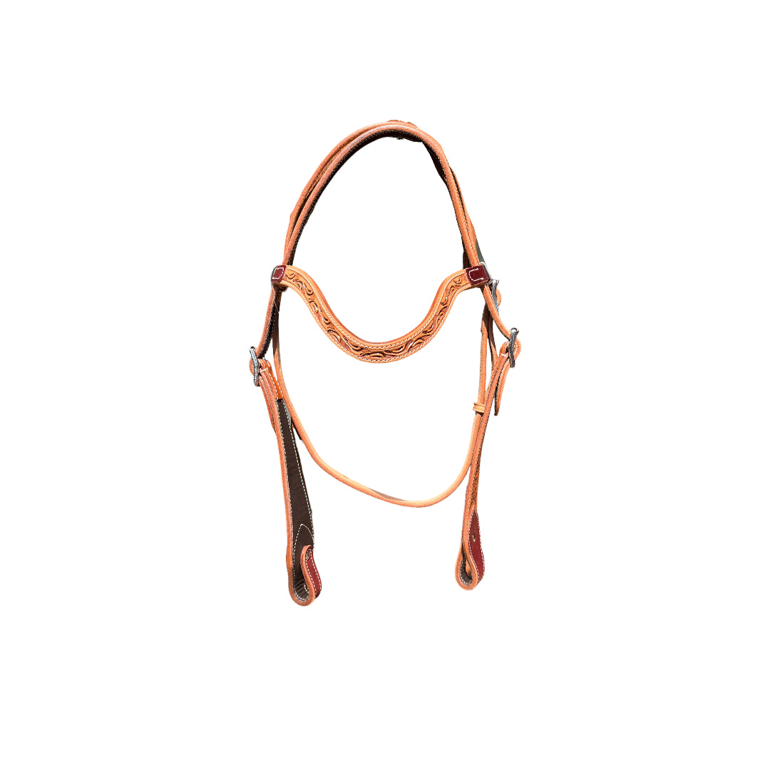 TE Floral Tooled Breast collar and Headstall 2 Pc Set