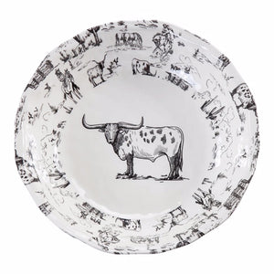 RANCH LIFE MALAMINE SERVING BOWL