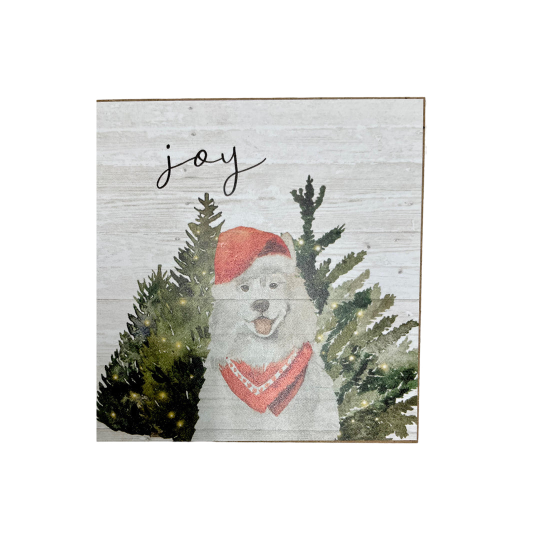 CHRISTMAS  MDF DOG 2 ORNAMENT