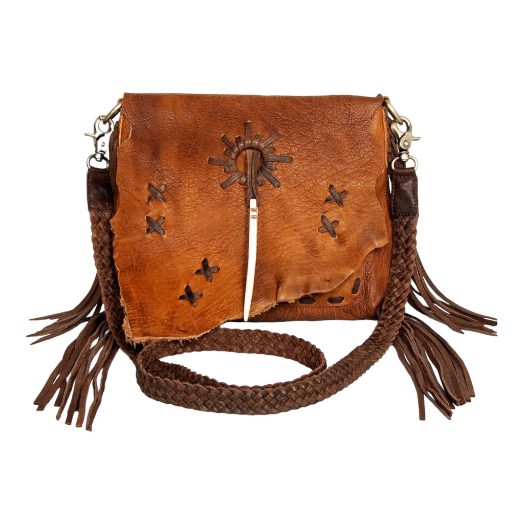 Leather Crossbody Purse - Amarillo - Supple leather Cowhide/Tooled/Fringe -  Ranch Hand Store