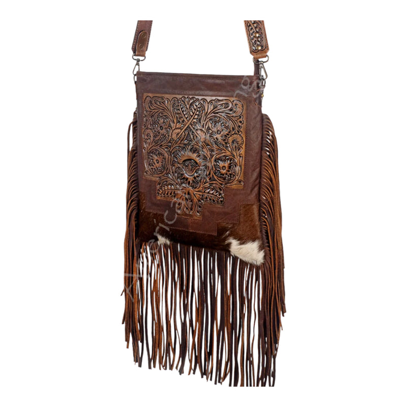 AMERICAN DARLING COWHIDE AND TOOLED LEATHER