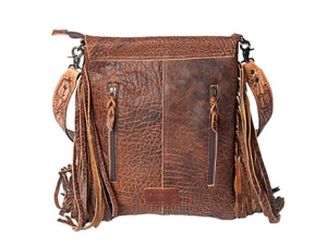 AMERICAN DARLING Hair on Cowhide bag with Fringes