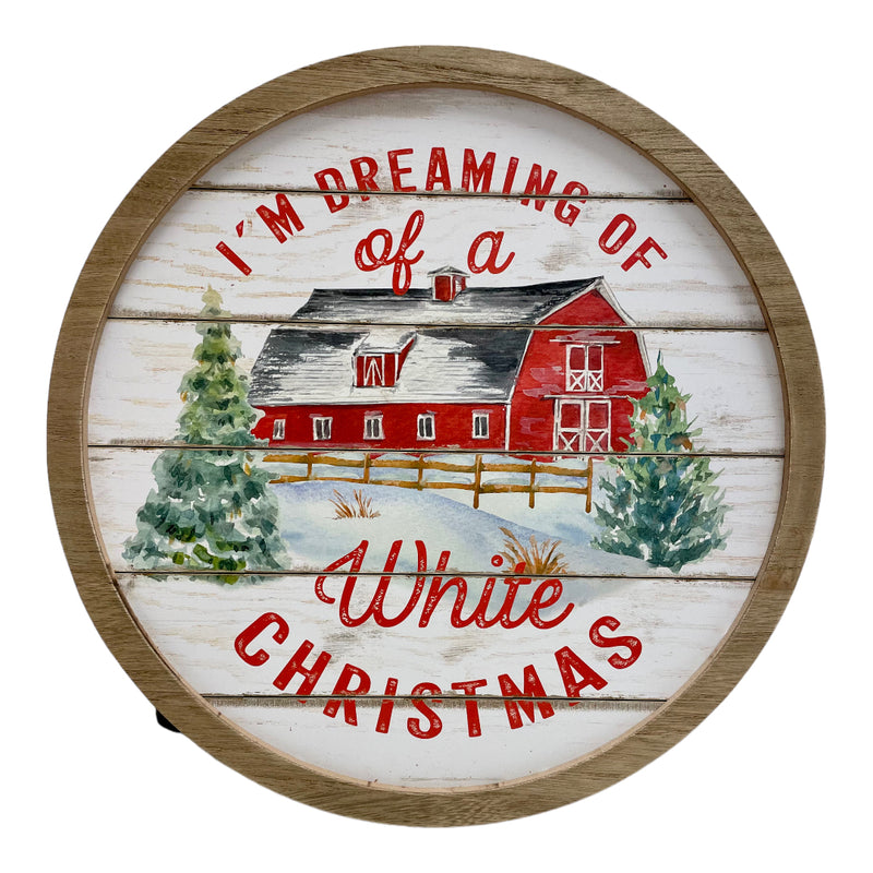 CHRISTMAS  IM DREAMING OF A WHITE CHRISTMAS 13 1/2”