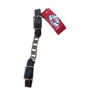 BROWN HARNESS LEATHER CURB STRAP
