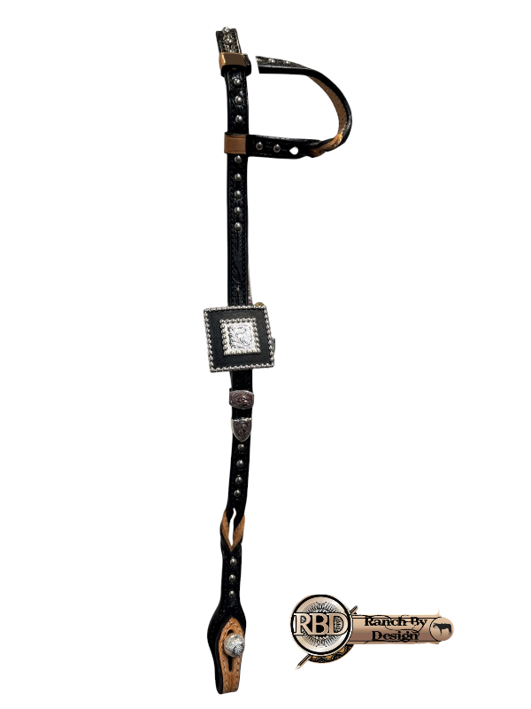 KATHY'S SANTANA TWISTED DOUBLE EAR HEADSTALL #22 A