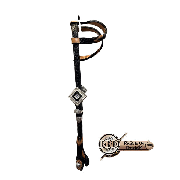 KATHY'S SANTANA TWISTED DOUBLE EAR HEADSTALL #22 A