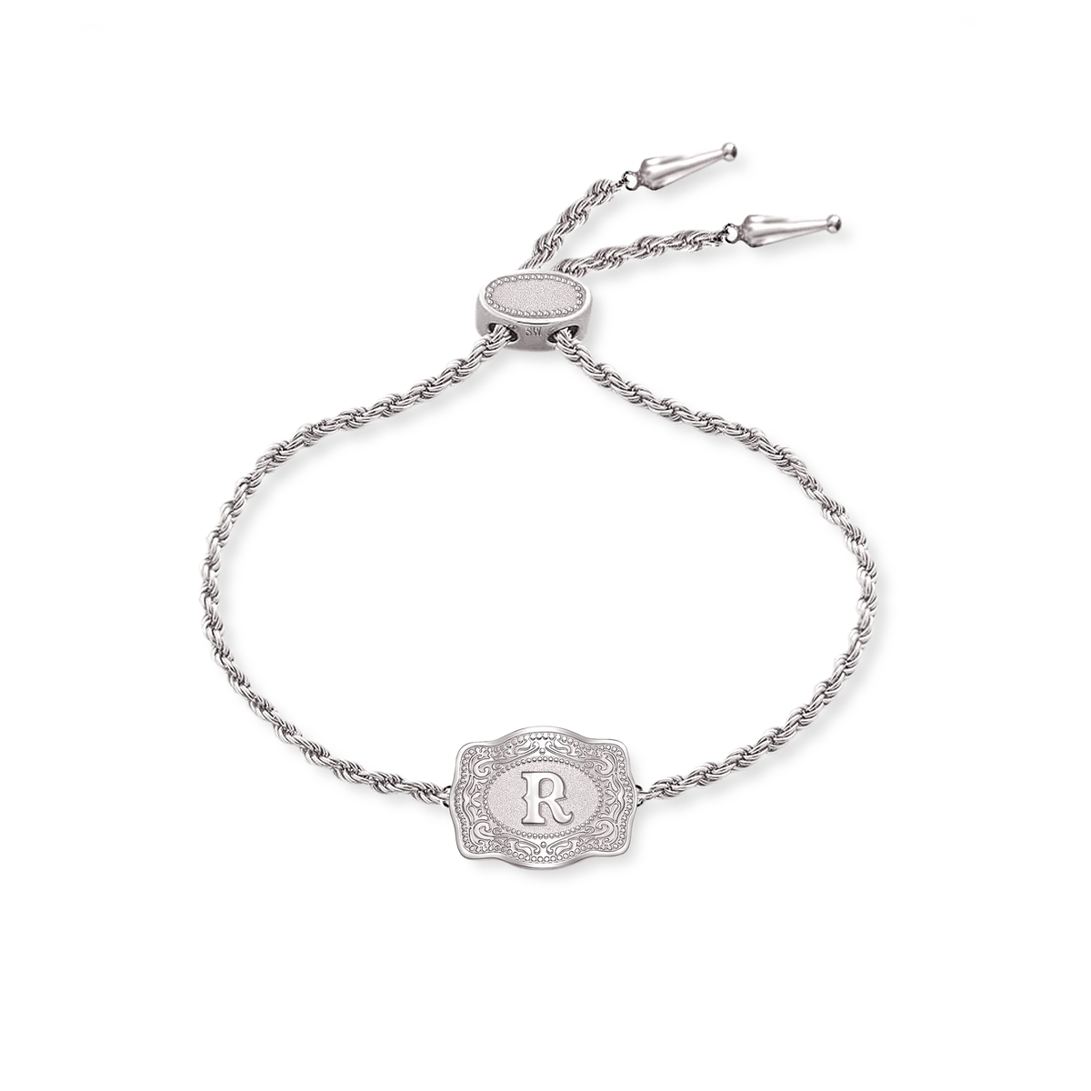 SPURWEST INITIAL ULTRA MINI BRACELET - SILVER