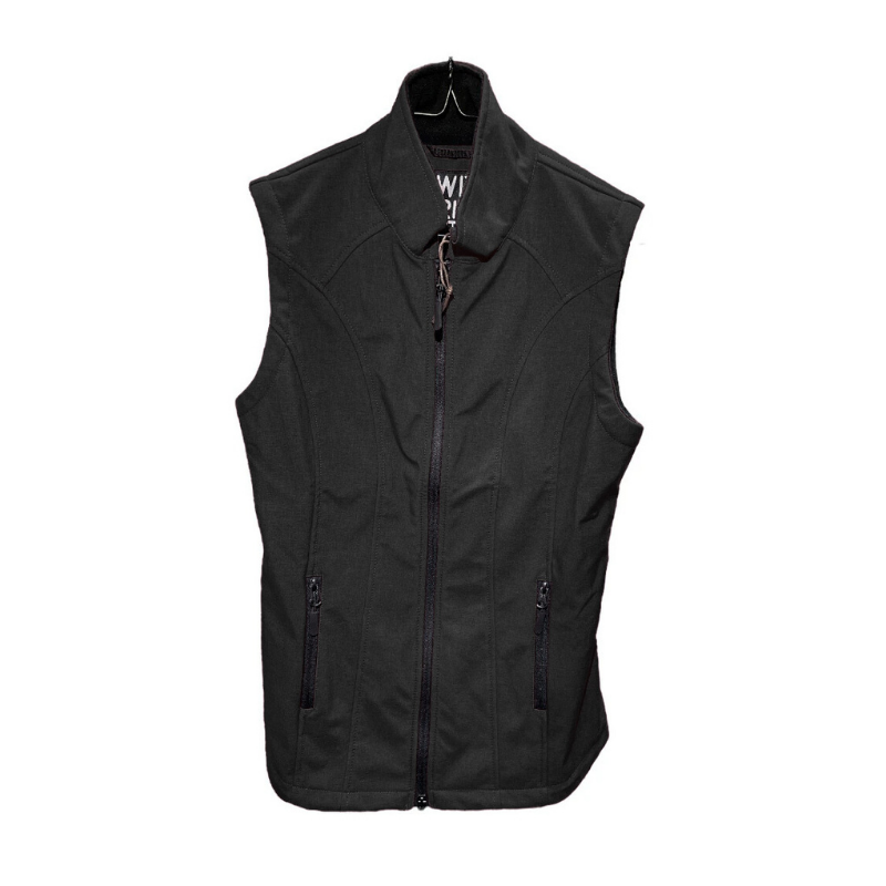 POWDER RIDGE LADIES ZIP UP VEST BLACK