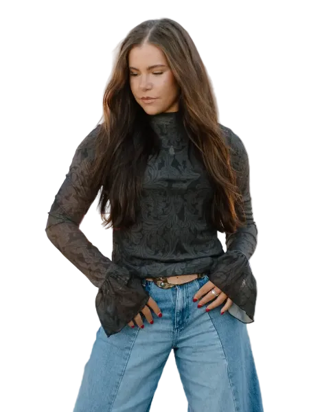 STERLING CREEK TOOLED IN BLACK MESH