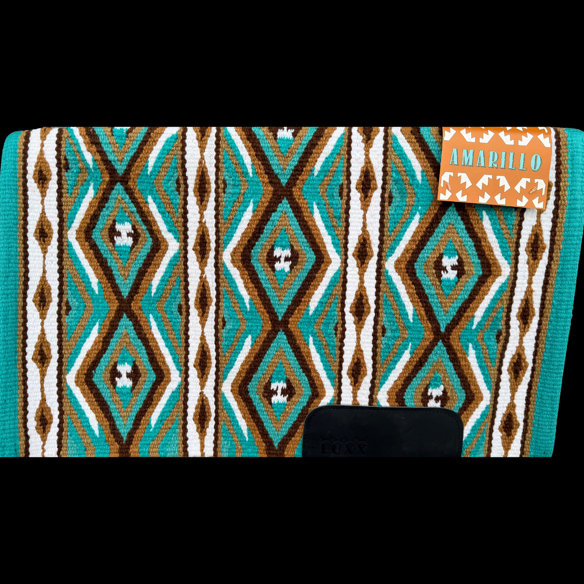 A1258- AMARILLO RANCH PAD TEAL BASE WITH BROWN