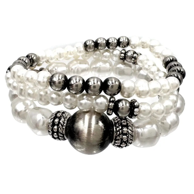PEAR NAVAJO BEADED 3 PC BRACELET