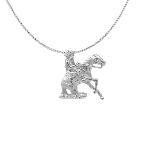 KELLY HERD REINING HORSE NECKLACE, STERLING SILVER