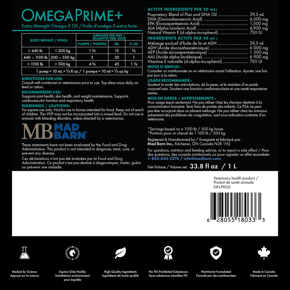 MAD BARN OMEGA PRIME 1 GALLON JUG