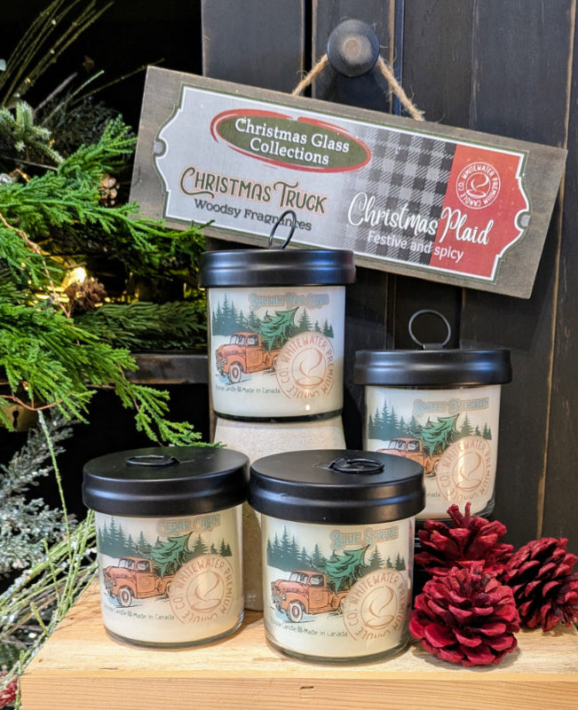 RED TRUCK FARMHOUSE CHRISTMAS CANDLE
