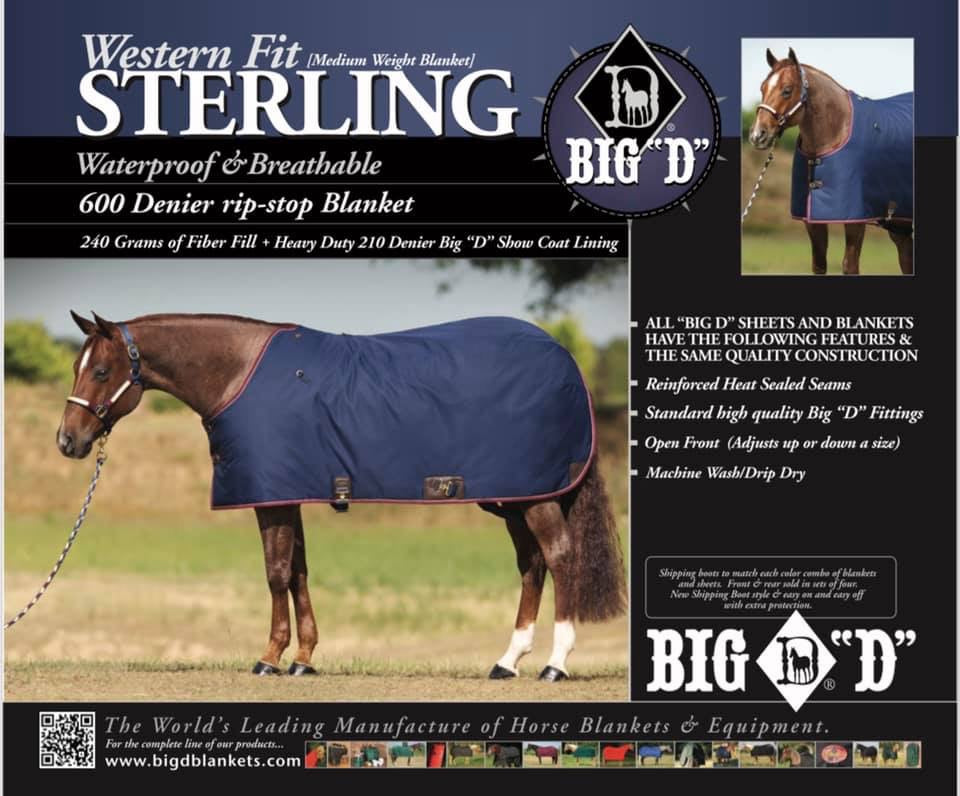 Big D - Sterling Winter Turnout - Western Cut - Size 82