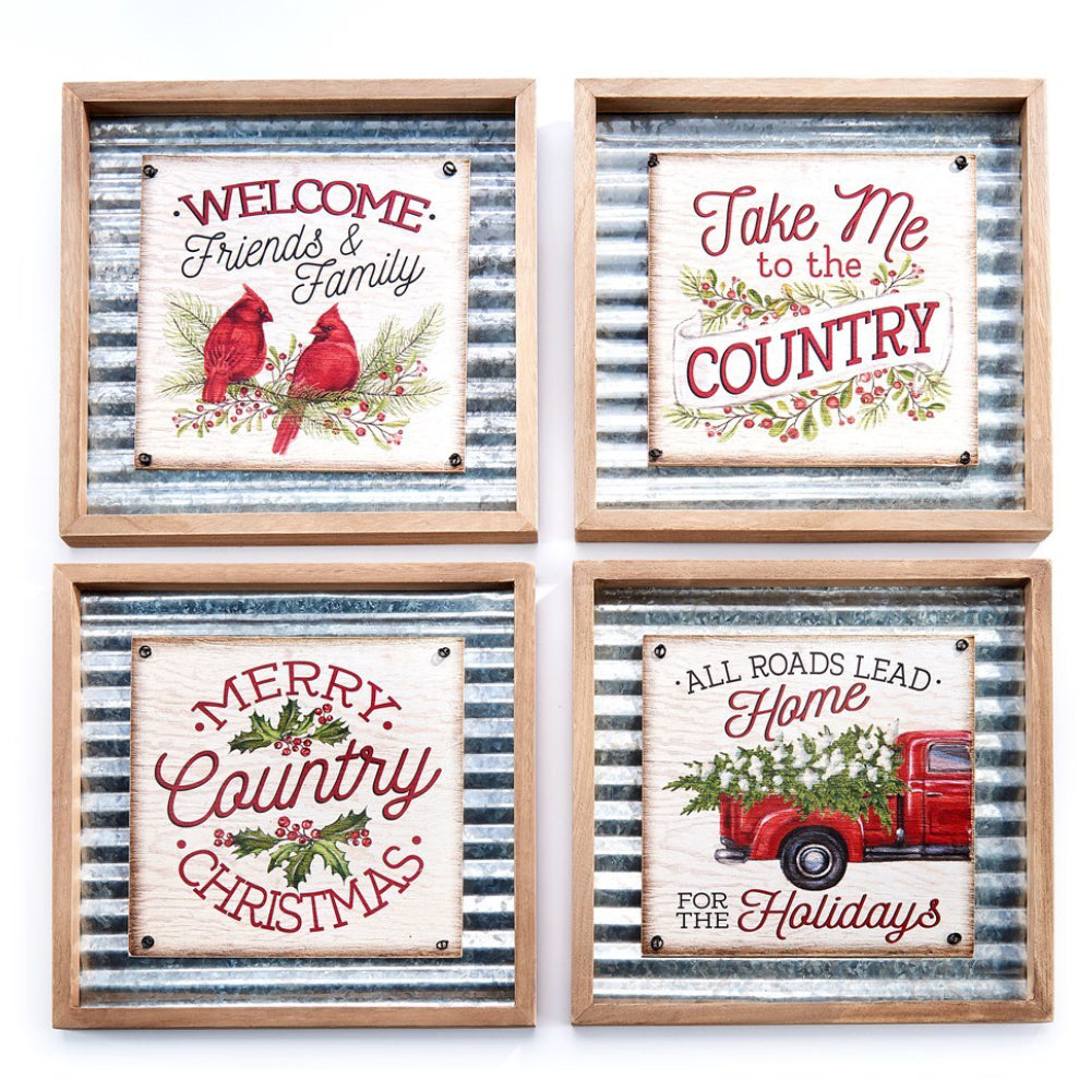 Wood frame / Metal Wall Art