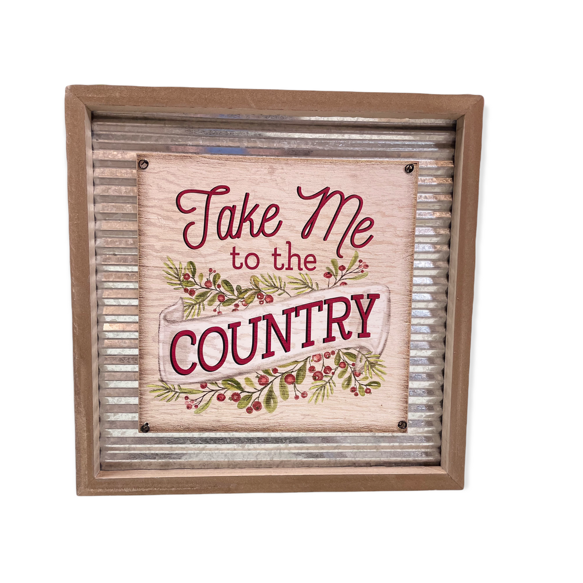 Wood frame / Metal Wall Art