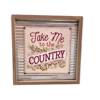 Wood frame / Metal Wall Art