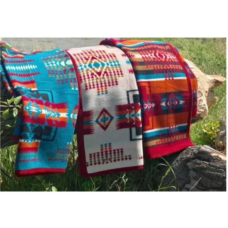 Blackfoot People Mountain Blanket