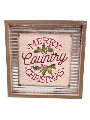 Wood frame / Metal Wall Art