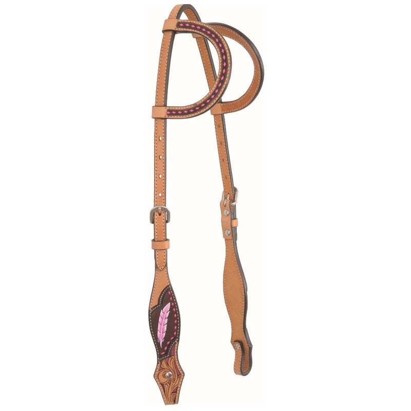 COUNTRY LEGEND GATOR & FEATHERS DOUBLE EAR HEADSTALL