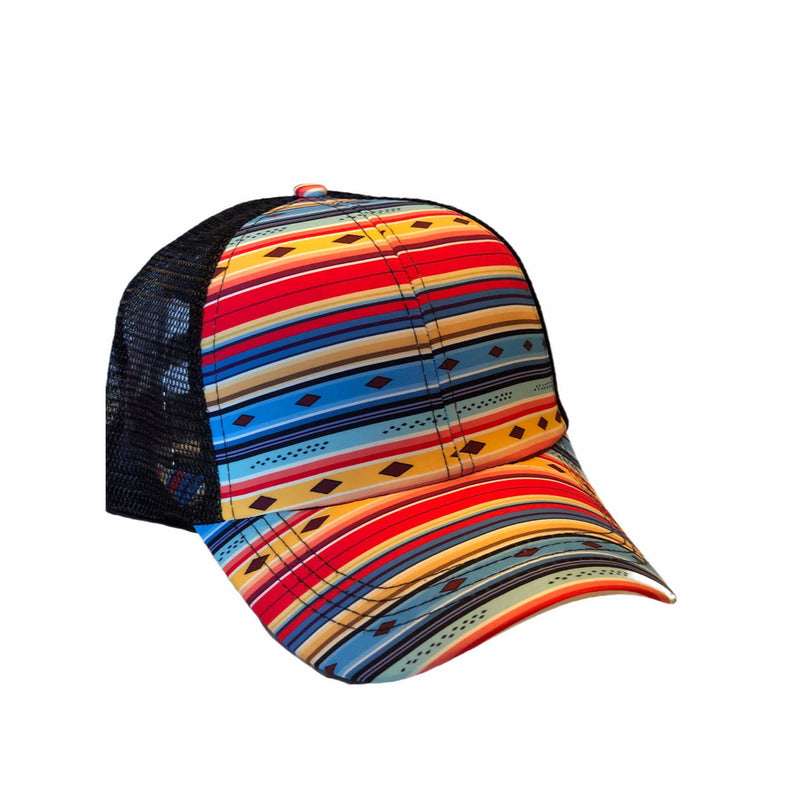 Ponytail Cap -Navajo Stripe
