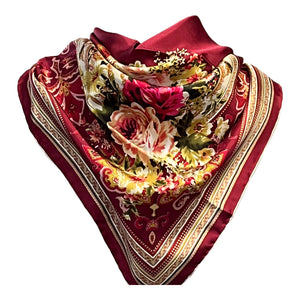MULBERRY SILK WILD RAG - RED